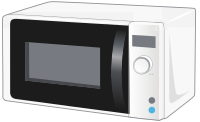 Simple microvawe oven - 3D view