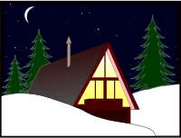a-frame and conifers