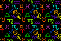 Zodiac pattern (black background)