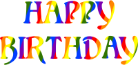 Happy birthday rainbow typography 3