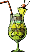 Blue Hawaii cocktail