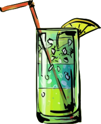 Blue lagoon cocktail