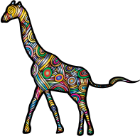 Chromatic Stylized Giraffe