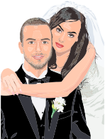 Bride And Groom Wedding Portrait By Heblo