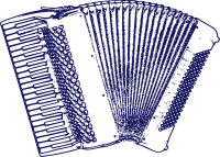 Piano Accordion blue