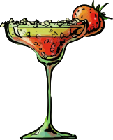 Strawberry daiquiri cocktail