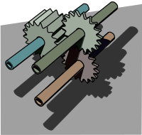 starter gears with rods