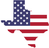 Texas American Flag Map No Stroke