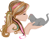 Girl Kissing Kitten