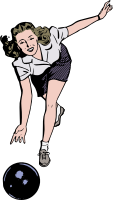Bowling Woman Colour