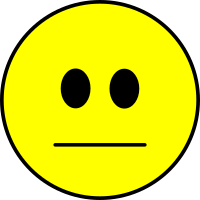 Indifferent smiley