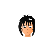 Girl - black hair teenager