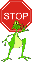 Stop Sign And Frog