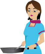 Woman cooking