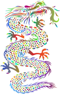 Chromatic Asian Dragon No Background