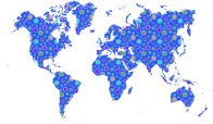 Cute Floral World Map Variation 2