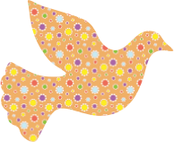 Cute Floral Peace Dove