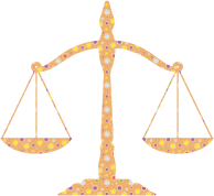 Cute Floral Justice Scales
