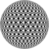 Abstract Checkered Sphere