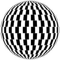 Checkerboard Optical Illusion Sphere