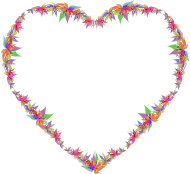 Abstract Flowers Heart