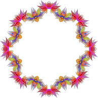 Abstract Flowers Frame