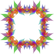 Abstract Flowers Frame 2