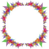 Abstract Flowers Frame 3