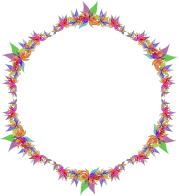 Abstract Flowers Frame 4