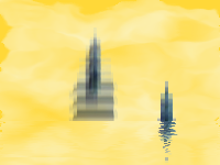 city skyline reflection