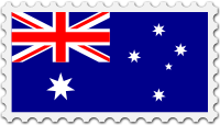 Australia flag stamp