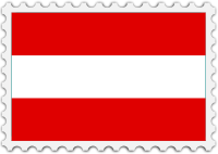 Austria flag stamp