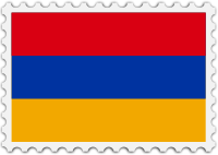 Armenia flag stamp