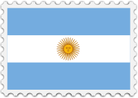 Argentina flag stamp