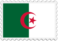 Algeria flag stamp