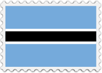 Botswana flag stamp