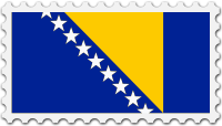 Bosnia and Herzegovina flag stamp