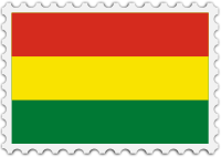 Bolivia flag stamp