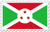 Burundi flag stamp