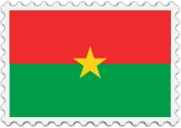 Burkina Faso flag stamp