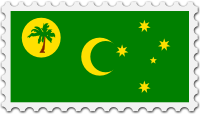Cocos Island flag stamp