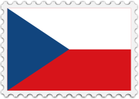 Czech Republic flag stamp