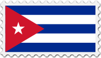 Cuba flag stamp