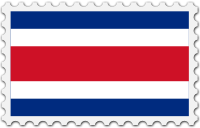 Costa Rica flag stamp