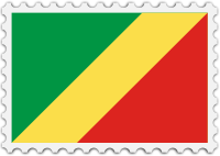 Republic of the Congo flag stamp