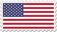 USA flag stamp