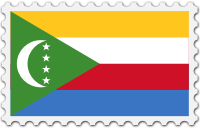 Comoros flag stamp