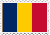 Chad flag stamp