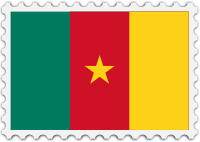 Cameroon flag stamp