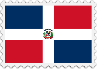 Dominican Republic flag stamp